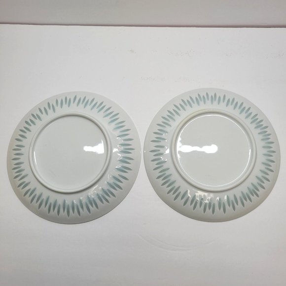 Lot of 2 Arabia of Finland 7 1/2" Salad Plates Vtg White Rice (Grains) Porcelain - Picture 2 of 5
